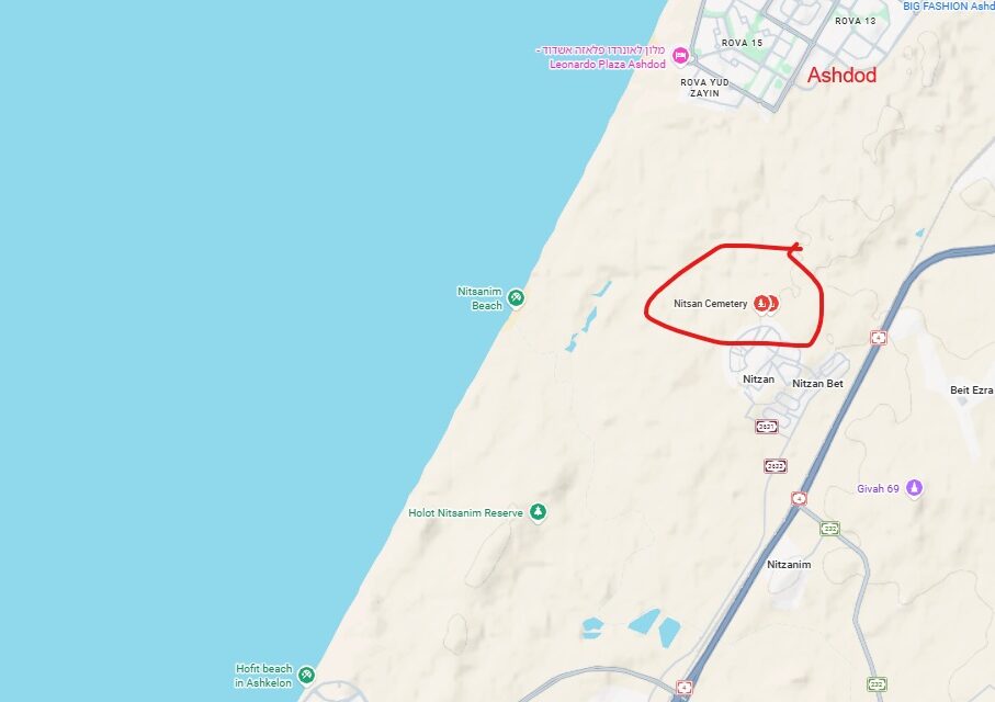 Nitzan Cemetery map